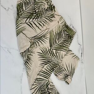 H&M Resortware pants light weight palm print size medium ladies